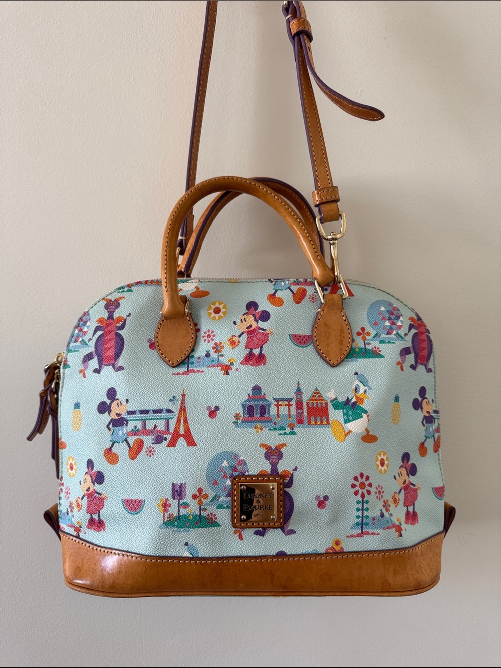 Disney x Dooney & Bourke Mickey Minnie Disney Parks Retired Satchel Shoulder Bag